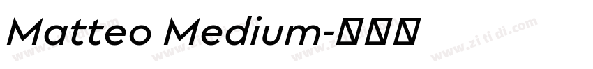 Matteo Medium字体转换